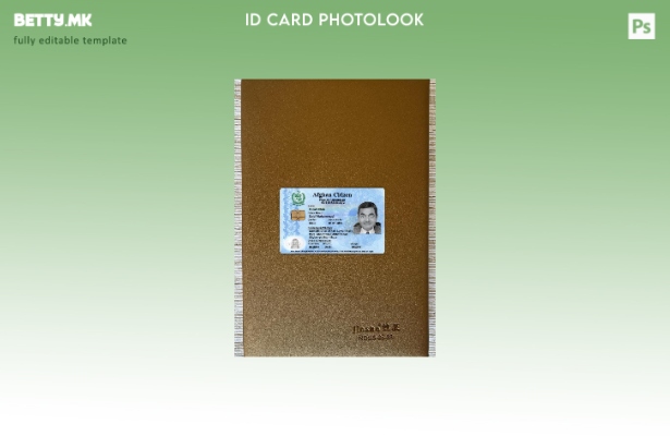 модерен стил авганистански државјанин доказ за регистрација преден шаблон со фот